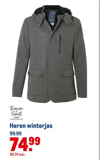 Makro Heren winterjas aanbieding