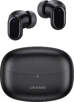 Bol.com USAMS draadloze Earbuds met Bluetooth 5.1 - Zwart aanbieding
