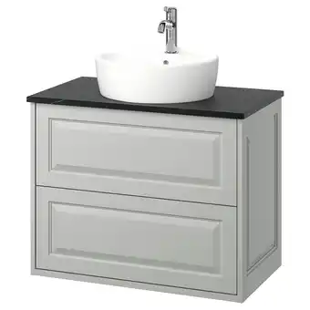 IKEA TÄnnforsen lichtgrijze wastafel, wandmontage, ronde witte wastafel, ambachtelijke look aanbieding
