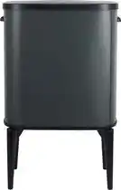 Bol.com Luzzo New York Push Afvalscheidingsprullenbak 18 ltr 2 bakken - Grijs aanbieding