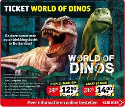 Kruidvat Ticket World of Dinos aanbieding