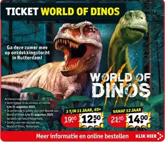 Kruidvat Ticket World of Dinos aanbieding