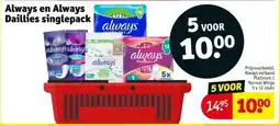 Kruidvat Always en Always Daillies singlepack aanbieding