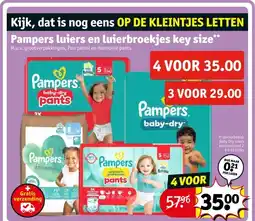 Kruidvat Pampers luiers en luierbroekjes key size aanbieding