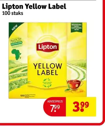 Kruidvat Lipton Yellow Label aanbieding