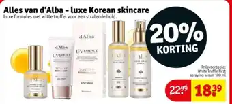 Kruidvat Alles van d'Alba luxe Korean skincare aanbieding