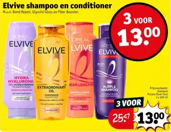 Kruidvat Elvive shampoo en conditioner aanbieding