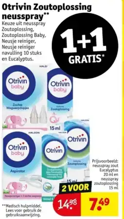 Kruidvat Otrivin Zoutoplossing neusspray aanbieding