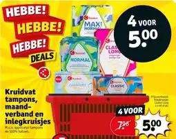 Kruidvat Kruidvat tampons, maandverband en inlegkruisjes aanbieding