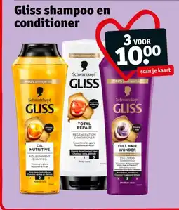 Kruidvat Gliss shampoo en conditioner aanbieding