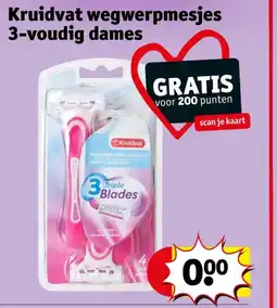 Kruidvat Kruidvat wegwerpmesjes 3 voudig dames aanbieding