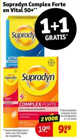 Kruidvat Supradyn Complex Forte en Vital 50+ aanbieding
