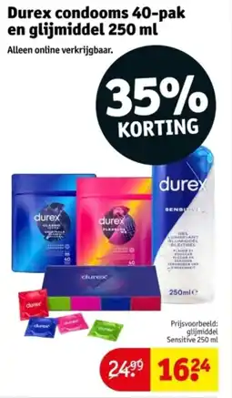 Kruidvat Durex condooms 40-pak en glijmiddel aanbieding