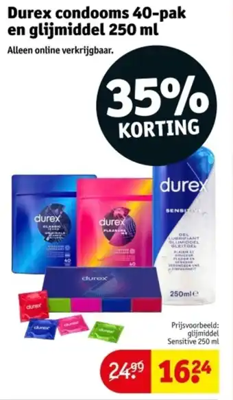 Kruidvat Durex condooms 40-pak en glijmiddel aanbieding
