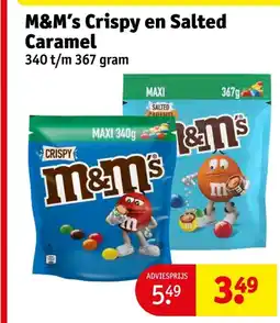 Kruidvat M&M's Crispy en Salted Caramel aanbieding