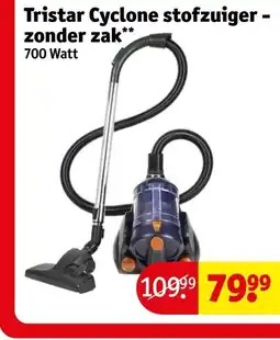 Kruidvat Tristar Cyclone stofzuiger Tristar draadloze steelstof zonder zak aanbieding