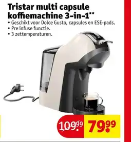 Kruidvat Tristar multi capsule koffiemachine 3-in-1 aanbieding