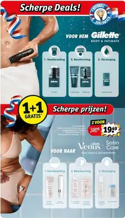 Kruidvat Gillette intimate en-huid haar aanbieding