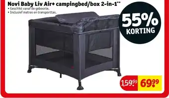 Kruidvat Novi Baby Liv Air+ campingbed box 2-in-1 aanbieding