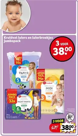 Kruidvat Kruidvat luiers en luierbroekjes jumbopack aanbieding