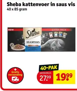 Kruidvat Sheba kattenvoer in saus vis aanbieding