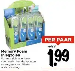 Vomar Voordeelmarkt Memory Foam Inlegzolen aanbieding