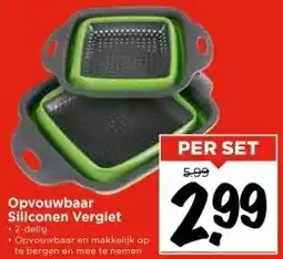 Vomar Voordeelmarkt Opvouwbaar Siliconen Vergiet aanbieding