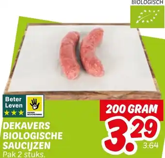Dekamarkt Dekavers biologische saucijzen aanbieding