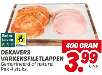 Dekamarkt Dekavers varkensfiletlappen aanbieding