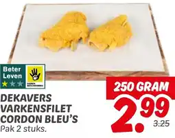 Dekamarkt Dekavers varkensfilet cordon bleu's aanbieding