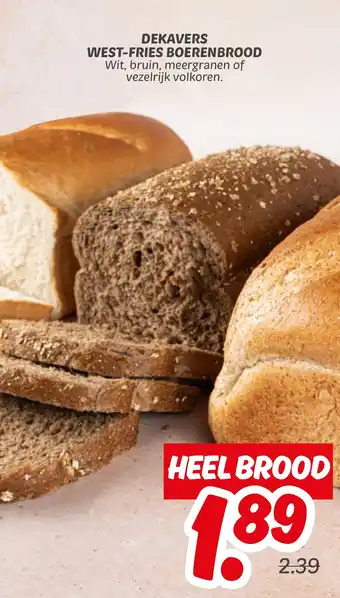 Dekamarkt Dekavers west-fries boerenbrood aanbieding