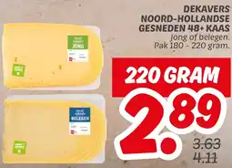 Dekamarkt Dekavers noord-hollandse gesneden 48+ kaas aanbieding