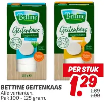 Dekamarkt Bettine geitenkaas aanbieding