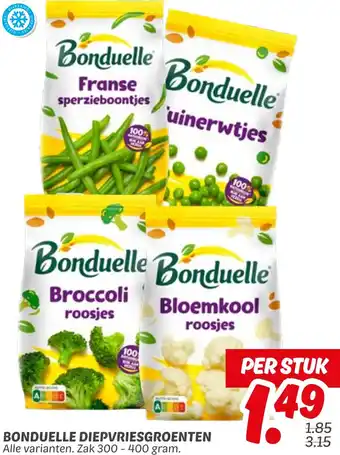 Dekamarkt Bonduelle diepvriesgroenten aanbieding