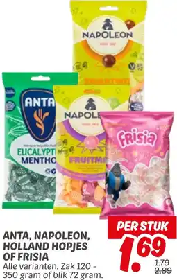 Dekamarkt Anta, napoleon, holland hopjes of frisia aanbieding