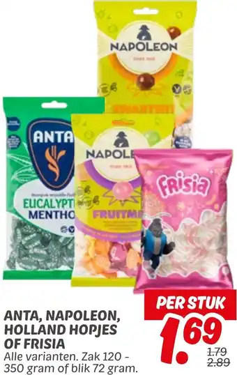 Dekamarkt Anta, napoleon, holland hopjes of frisia aanbieding