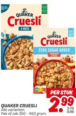 Dekamarkt Quaker cruesli aanbieding