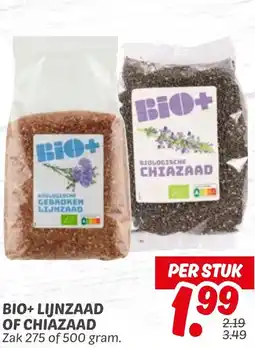 Dekamarkt Bio+ lijnzaad of chiazaad aanbieding