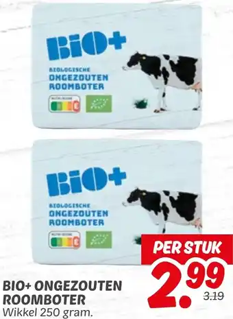 Dekamarkt Bio+ ongezouten roomboter aanbieding