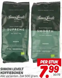 Dekamarkt Simon levelt koffiebonen aanbieding