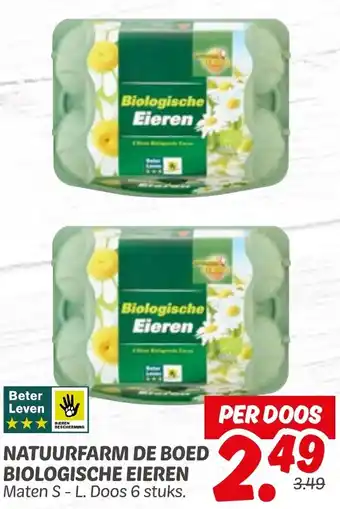 Dekamarkt Natuurfarm de boed biologische eieren aanbieding