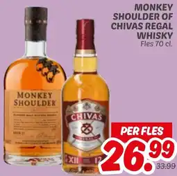 Dekamarkt Monkey shoulder of chivas regal whisky aanbieding