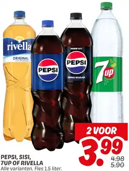 Dekamarkt Pepsi, sisi, 7up of rivella aanbieding