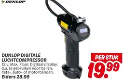 Dekamarkt Dunlop digitale luchtcompressor aanbieding