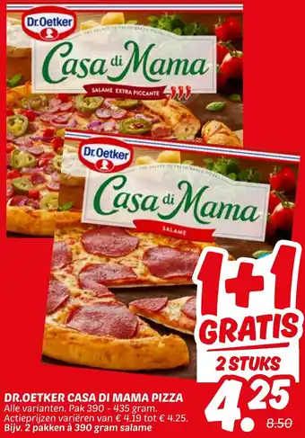 Dekamarkt Dr.oetker casa di mama pizza aanbieding