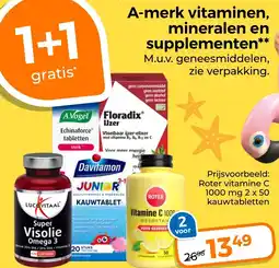 Trekpleister A-merk vitaminen, mineralen en supplementen aanbieding
