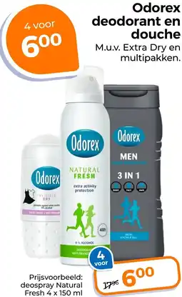 Trekpleister Odorex deodorant en douche aanbieding