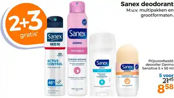 Trekpleister Sanex deodorant aanbieding