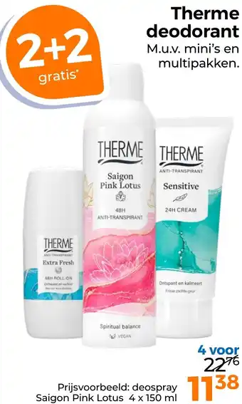 Trekpleister Therme deodorant aanbieding