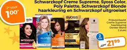 Trekpleister Schwarzkopf Creme Supreme, Syoss Color, Poly Palette, Schwarzkopf Blonde haarkleuring en Schwarzkopf uitgroeiset aanbieding